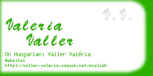 valeria valler business card
